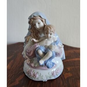 Vintage The San Fransisco Music Box Co. Madonna and Child Music Figurine